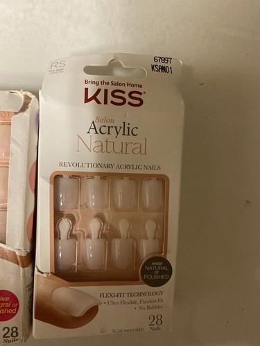 3 pack of Kiss Salon nude/ kiss acrylic and kiss acrylic false nails - Picture 5 of 8