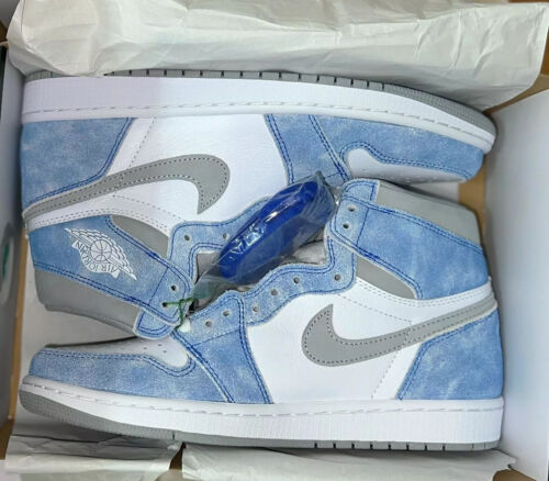 Nike Air Jordan 1 Retro High OG Hyper Royal Size 9.5 UNC Smoke Blue AUTHENTIC 194956640943 | eBay
