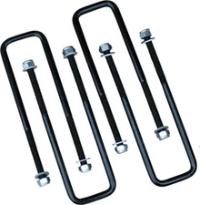 Freedom Off-Road 4 Pcs Square U Bolts for 2.5" Wide Leaf Springs 9.75" Long