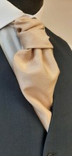 Biscuit Taupe Men's  Boy's Pre-Tied Scrunch Tie Cravats and Handkerchief set