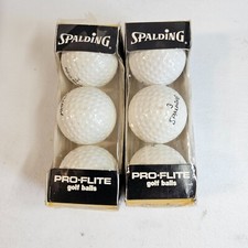 NOS Six 6 Vintage Spalding Pro-Flite Golf Balls
