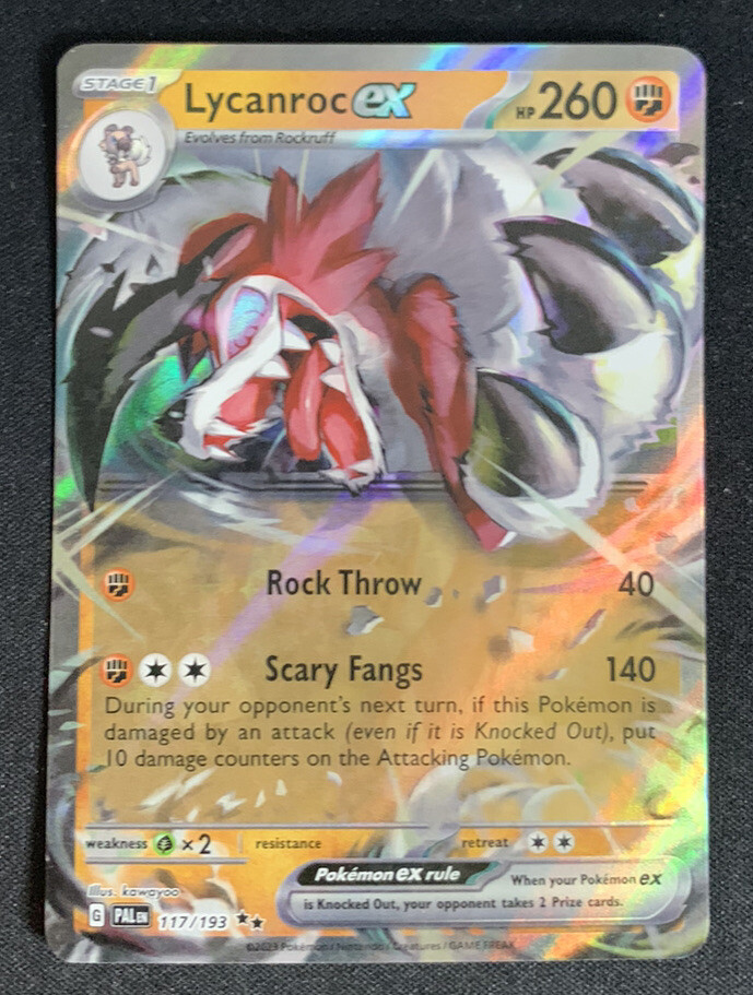 Lycanroc ex 117/193 Paldea Evolved Double Rare Holo Pokemon TCG Card NM