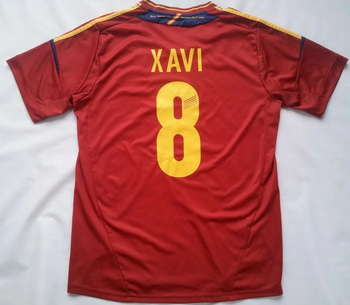 VINTAGE ADIDAS CLIMACOOL SPAIN NATIONAL SOCCER TEAM #8 XAVI JERSEY