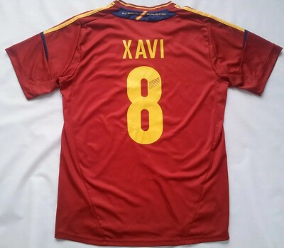 VINTAGE ADIDAS CLIMACOOL SPAIN NATIONAL SOCCER TEAM #8 XAVI JERSEY