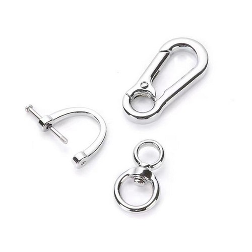 3/6x Keychain Key Ring Carabiner Clip Bag Keyring Chain Fob D-Ring Holders US - 第 10/17 張圖片