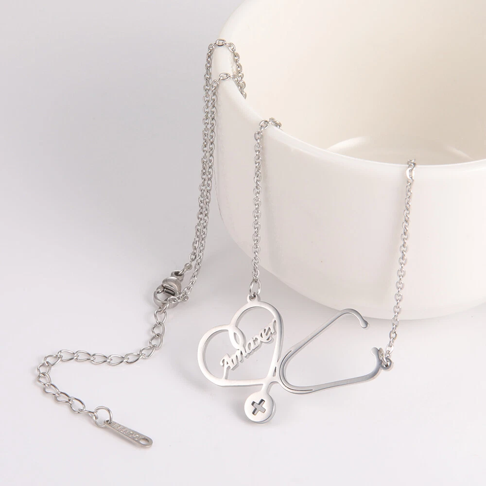 Stethoscope with on sale name necklace
