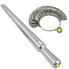 Metal Ring Size Gauges Set Measuring Ring wit...