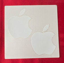 Apple White Apple Logo Sticker Decals, Set of 2, Universal Compatibility