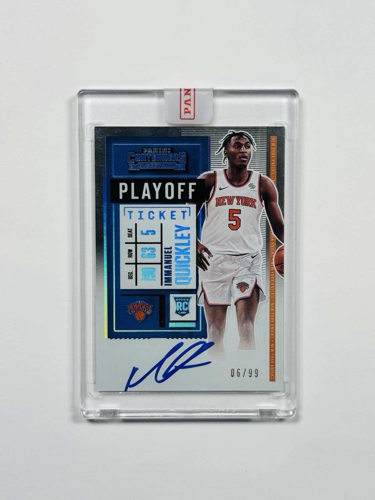 2020-21 PANINI CONTENDERS IMMANUEL QUICKLEY #114 ROOKIE TICKET AUTO /99