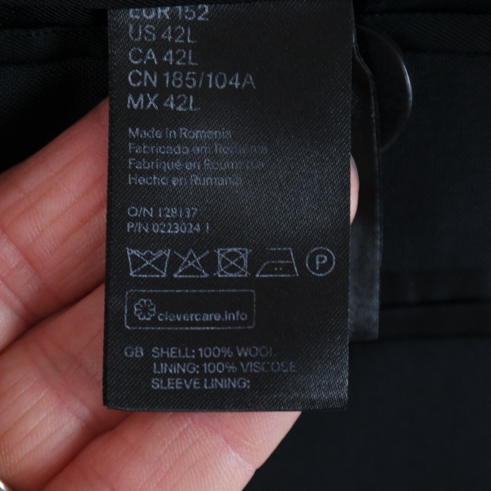 Mens Vintage Corduroy Sport Coat 42R UK Size QUALITATS Black Blazer Jacket thumbnail 13