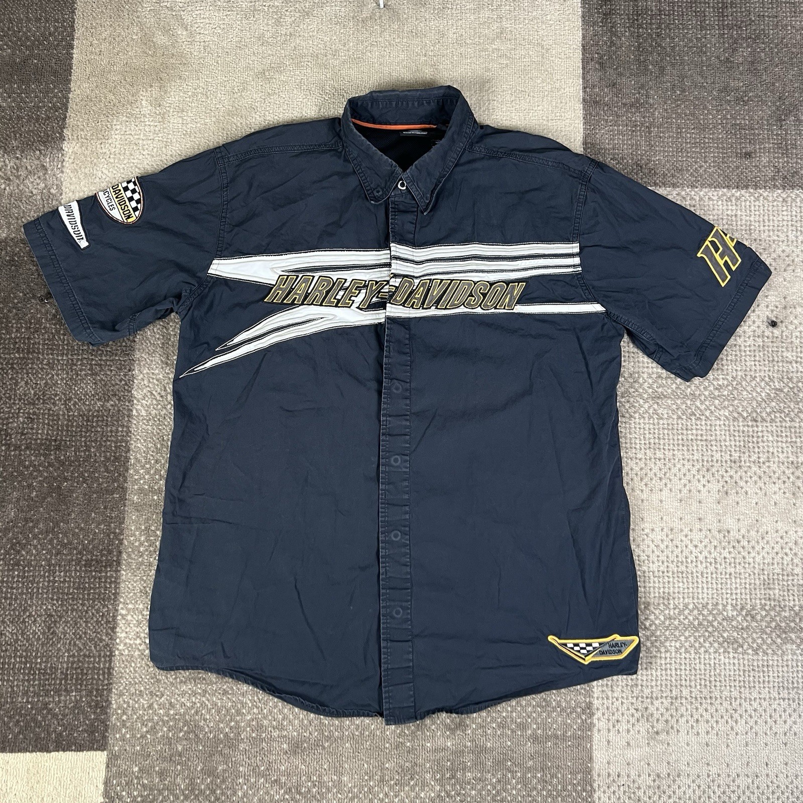 Harley Davidson HD Performance Snap Embroidered G… - image 1