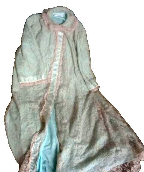 M Vintage Peignoir set lingerie  lace nylon - image 1