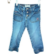 VINTAGE OSHKOSH BGOSH Toddler Girl Jeans Floral 2T Cottagecore 90s Y2K Classic