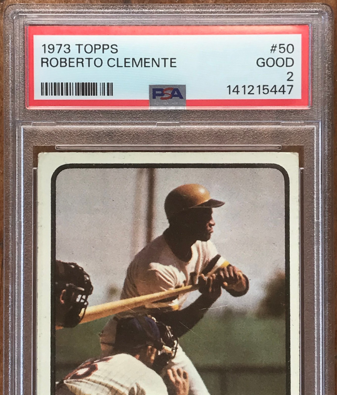 LAST CARD of Roberto Clemente 1973 Topps #50 BASEBALL PSA 2 Pittsburgh Pirates
