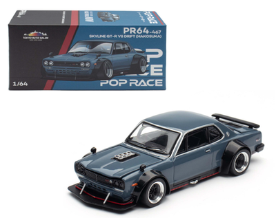☆ポップレース　POPRACE SKYLINE＆STAGEA☆ Pop Race 1:64 Nissan Skyline GTR V8 Drift (Hakosuka) Tokyo Auto