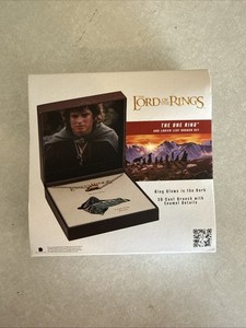 Lord of the Rings Frodo's Leaf Brooch and The One Ring Collectors Box Exclusive