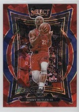 2024-25 Panini Select Concourse Red Cracked Ice Prizm Jimmy Butler III #34 0i4k
