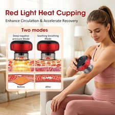 Electric Cupping Therapy Set with Red Light Smart Cupping Gua Sha Massage Device