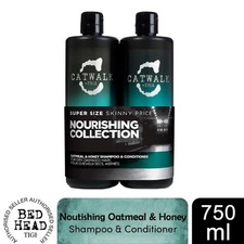 Catwalk by TIGI Oatmeal & Honey Shampoo & Conditioner for Dry Hair, 750ml Duo
