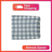Mebie Baby Changing Pad Cover, Dusty Blue Gingham, 100 Muslin Cotton Changing T