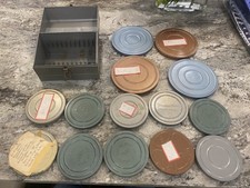 Vintage Home Movie Reels With Metal Case Box