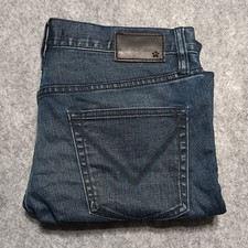 John Varvatos Jeans Men 30 Fits 32x27 Blue Wight Skinny Preppy Denim Button Fly