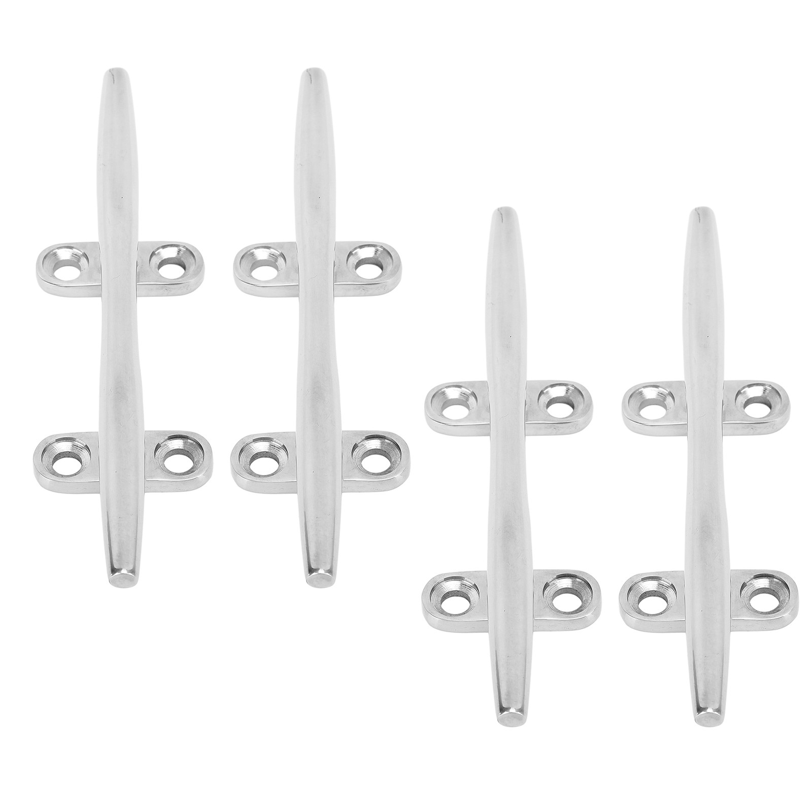 4Pcs Boat Mooring Cleat Sturdy Stainless Steel Dock Cleats For Marine Yachts Inf