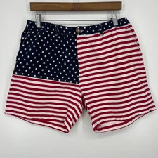 Chubbies Shorts Men's Size XL Multicolor USA Flag Stars Stripes