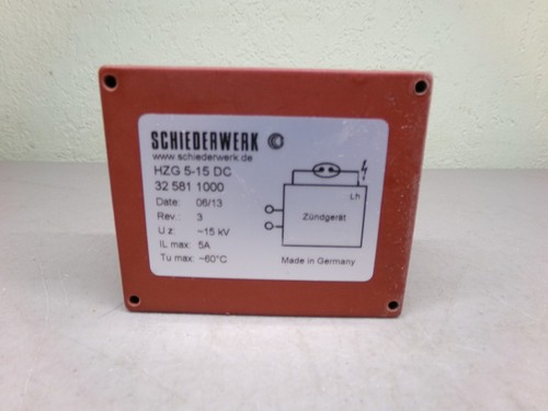 SCHIEDERWERK IGNITOR HZG 5-15 32 581 1000 TEMP MAX 60*C