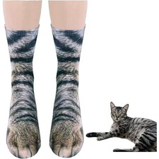 3D Animal Paw Socks Fun Novelty Cat Socks for Adults Teens Stocking Stuffers