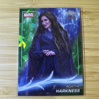 AGATHA HARKNESS 2025 TOPPS CHROME MARVEL STUDIOS SAPPHIRE GREEN Ice 59/99