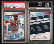 2022 Bowman's Best Elements of #EE17 Jordan Walker Atomic Refractor PSA 10