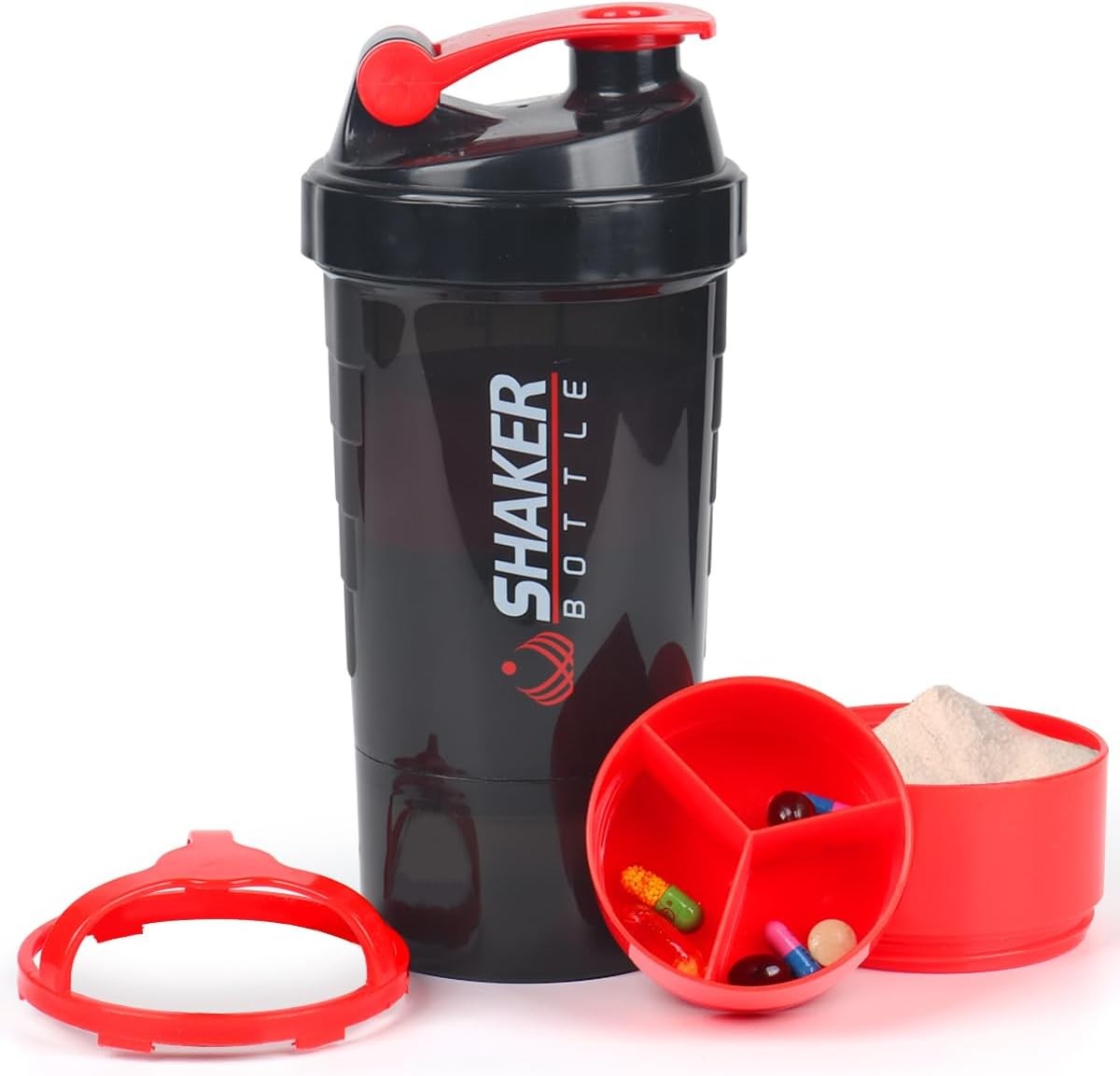 Protein Shaker Bottle,16 oz Shake Cup for protein powder wit