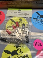 RADIO SHACK 270-375C 2 1/4' ALIGATOR CLIPS /  6PC.  / 3-RED / 3-BLACK / NEW