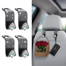 4pack Bling Car Seat Headrest Hooks for Purses and Bags Hanger Back Seat Orga...