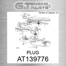 AT139776 PLUG fits JOHN DEERE (Surplus Open Box)