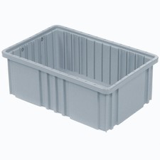 Quantum DG93080GY Plastic Dividable Grid Container 22-1/2"L x 17-1/2"W x 8"H