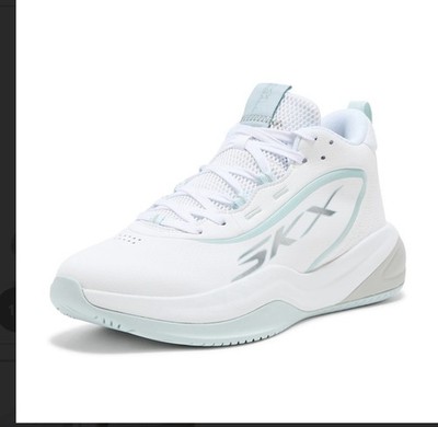 Skechers Men s Basketball SKX League Sneakers White/Light Blue Size 14