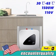 New 1500W 8L Electric Instant Hot Water Heater Storage Tank Bathroom Shower Sink