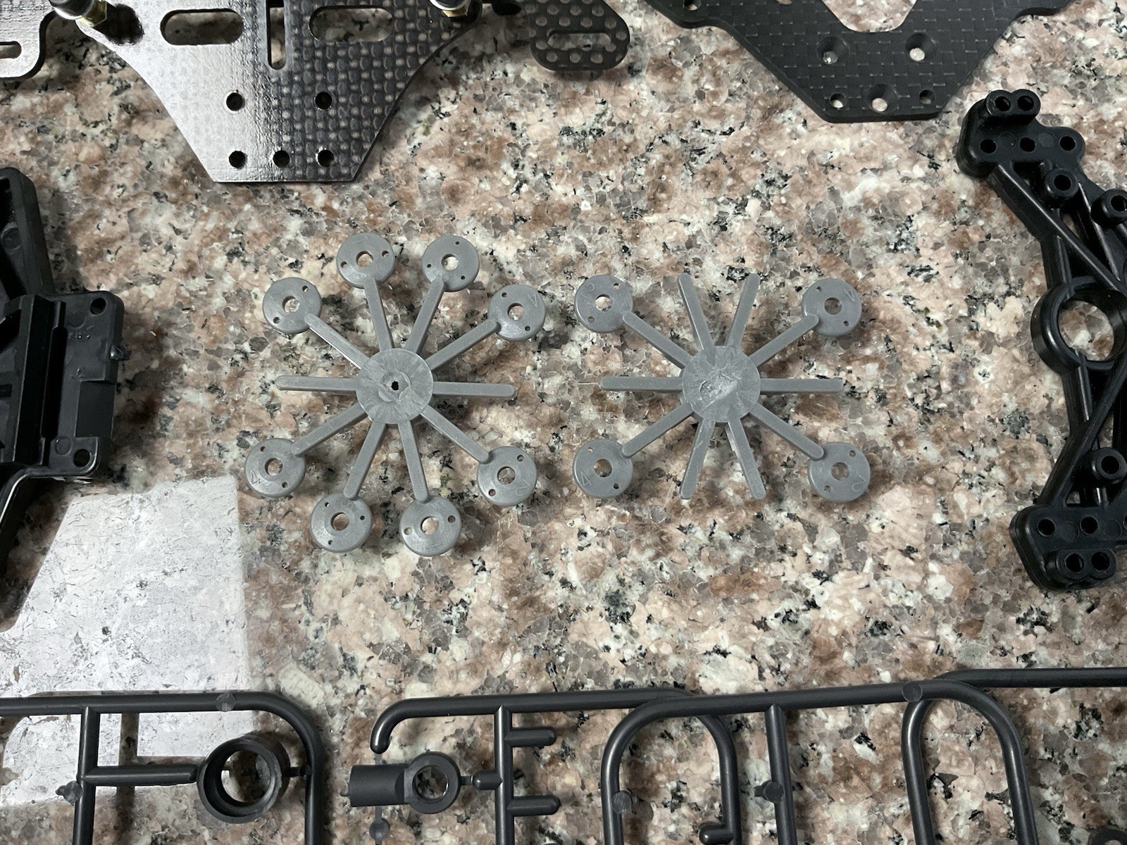 HPI Racing RS4 Electric Graphite Parts Lot CVD Shocks 1/10 RC Carbon Parts