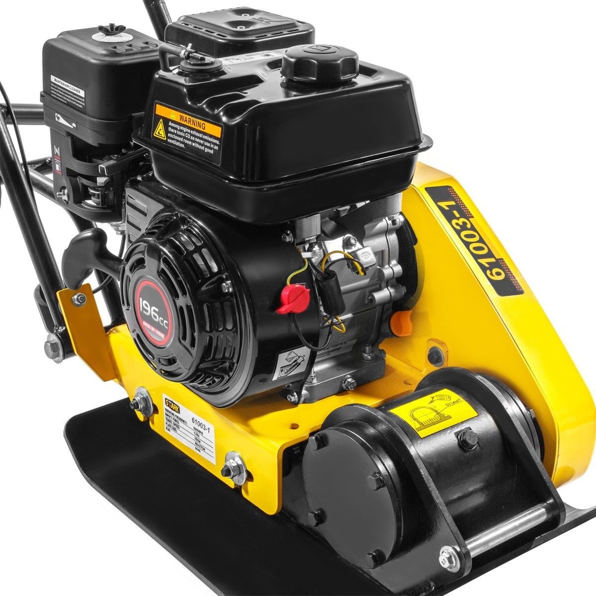 Engine Loam Walk Behind Compactor Rammer Vibratory Plate Soil Dirt EPA 212cc 7.0HP ...