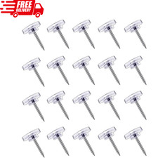 150 Count Push Pins, Clear Thumb Tacks, Flat Thumb Tacks Steel Point