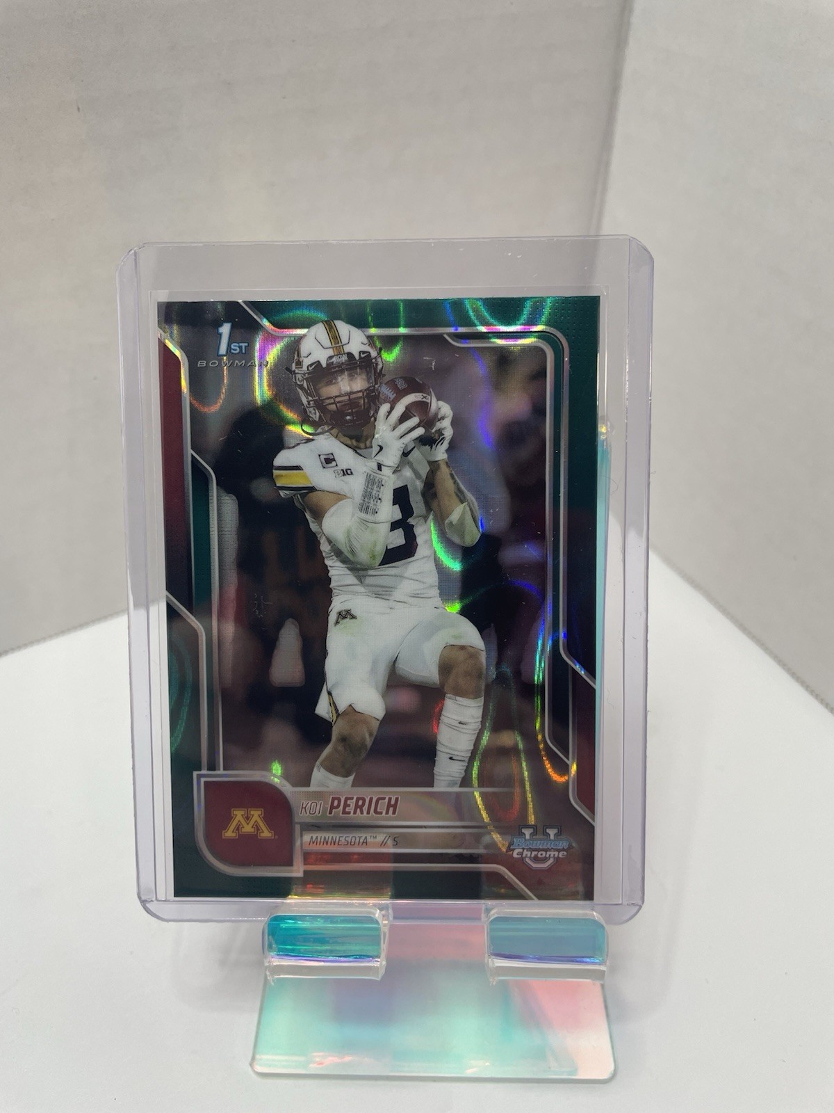 2025 Bowman Chrome U Koi Perich 1st Bowman Teal Lava Refractor #116 Minnesota