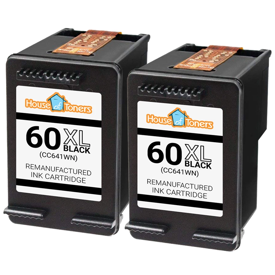 60 60XL Inkjet cartridge For HP DeskJet CC641W CC644W D2680 F4280 F4480 - 3PK - Image 3 of 4