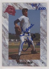 1991 Classic Draft Picks Auto 907/1000 Tyrone Hill Ty Hill Auto 9lz