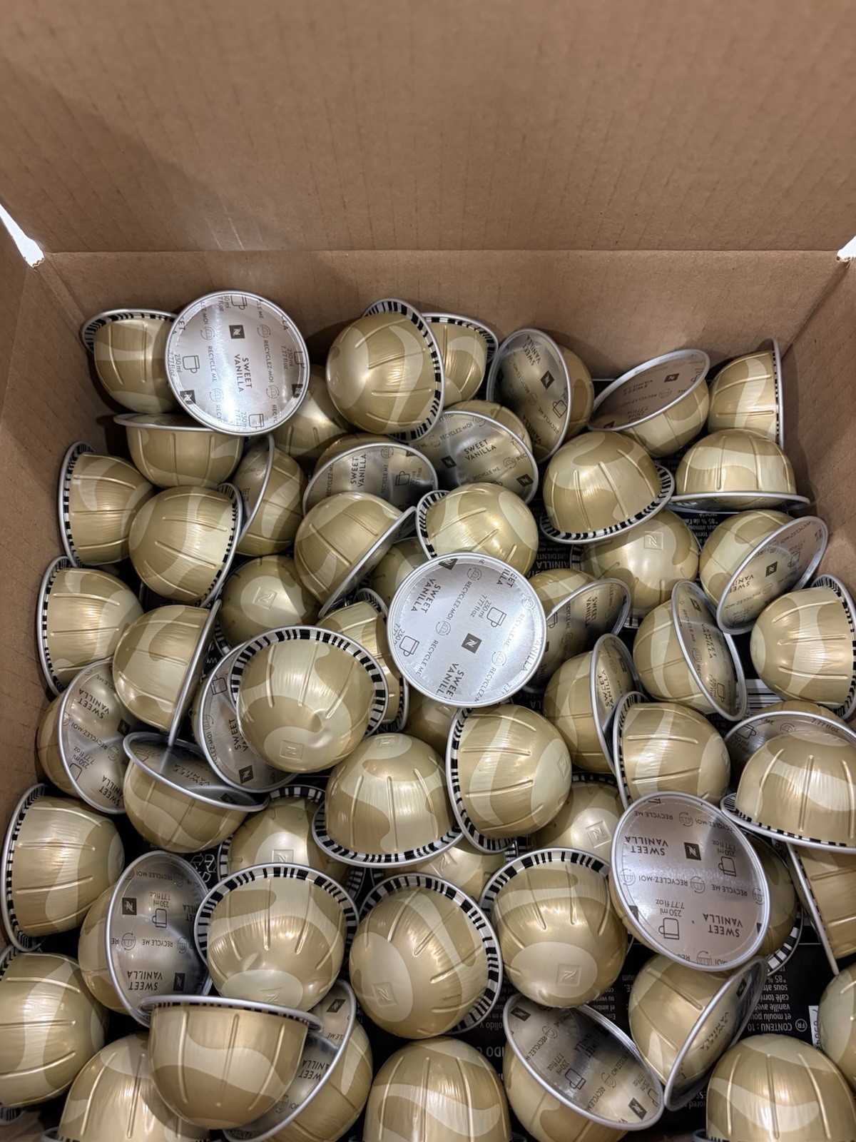 Nespresso Vertuo Sweet Vanilla/Douce Vanille Medium Roast 100 Pods LOOSE/BULK