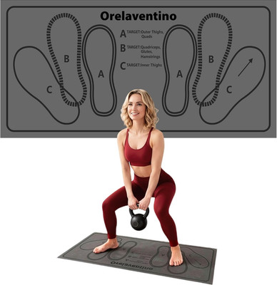 Squat Mat with Foot Position,Non-Slip Workout Mat for Squats & Leg Exercises,...