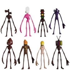 Set/8Pcs Kids Siren Head Action Figure Toy Gift Urban Legend Foundation SCP Toys