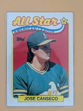 Topps 1989 All-Star Jose Canseco #401 Oakland Athletics Baseball Card Base Set