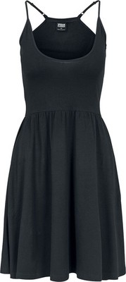 Urban Classics Kurzes Kleid Damen Ladies Spaghetti Dress schwarz